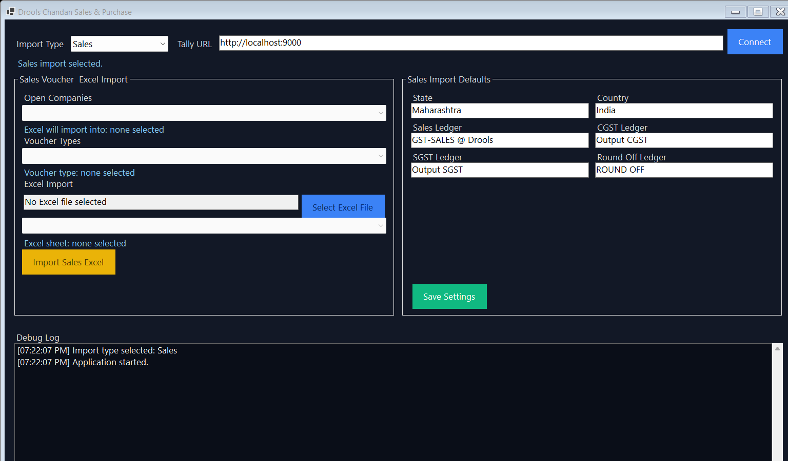 Drools Pet Food sales Excel import software connected to Tally Prime